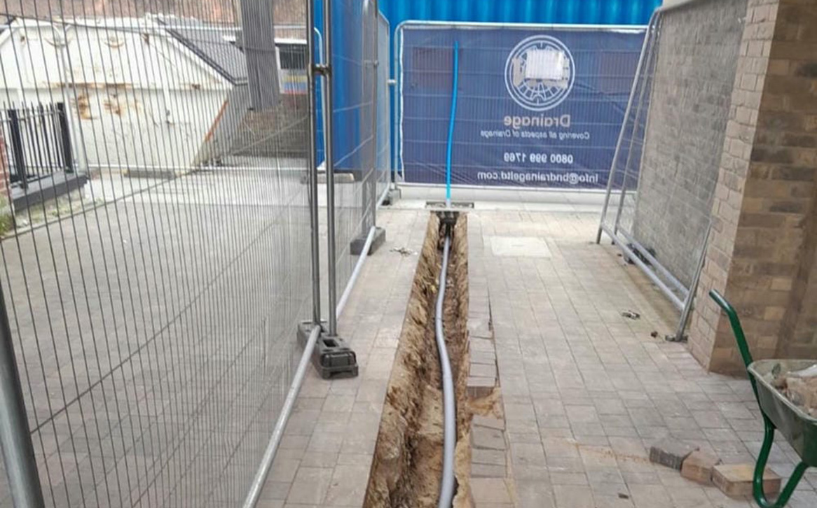 commercial drainage installation at King's College Hospital